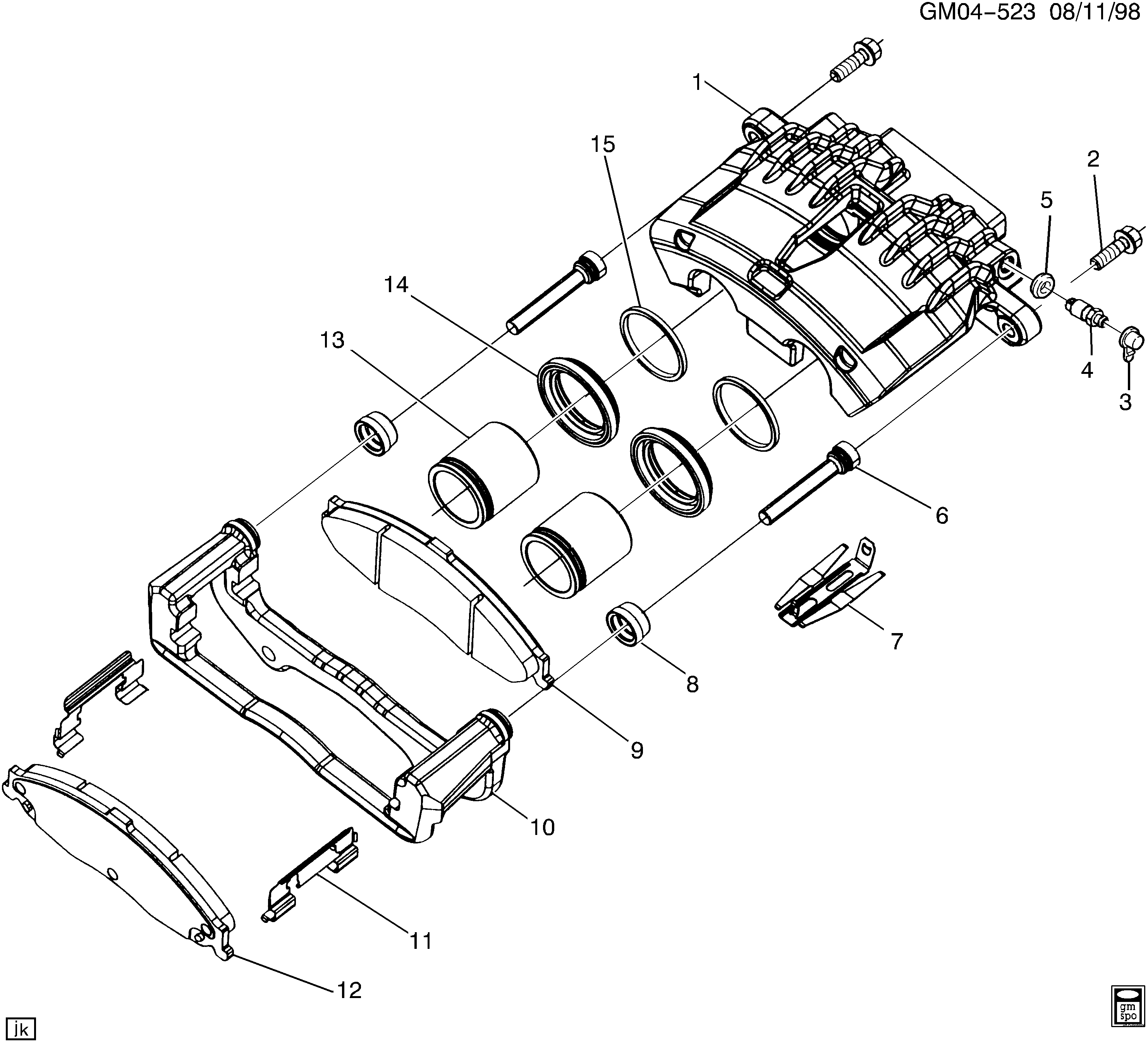 SAAB 88964424 - Kit de plaquettes de frein, frein à disque cwaw.fr