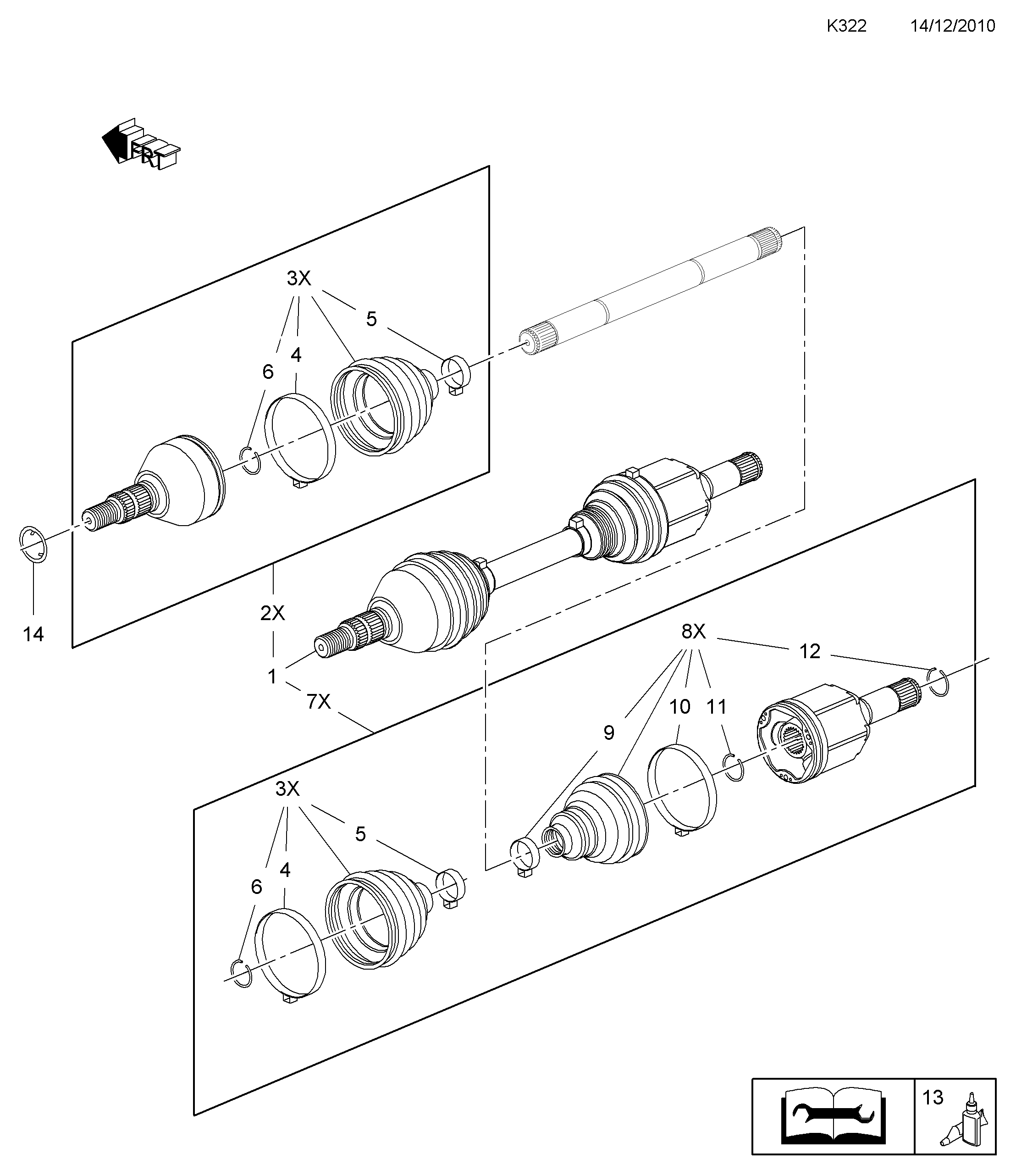 CITROËN/PEUGEOT 3748-44 - Kit de roulements de roue cwaw.fr