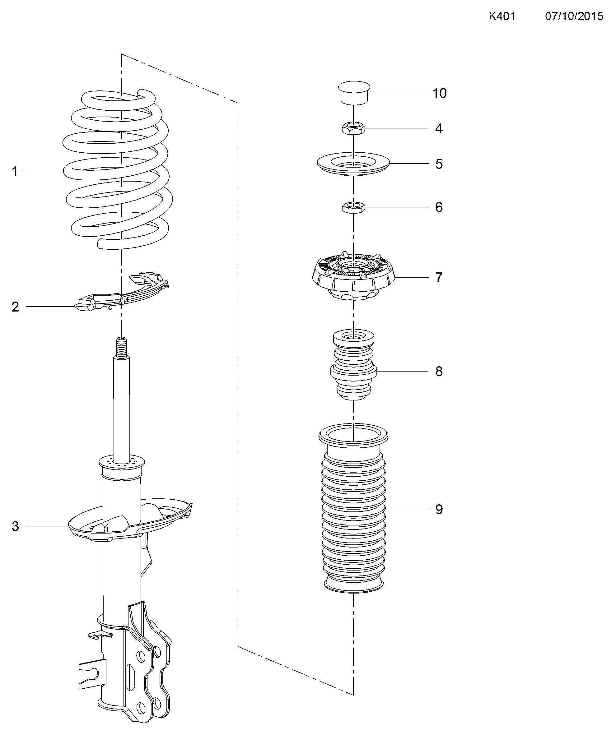 Opel 3 44 834 - Coupelle de suspension cwaw.fr