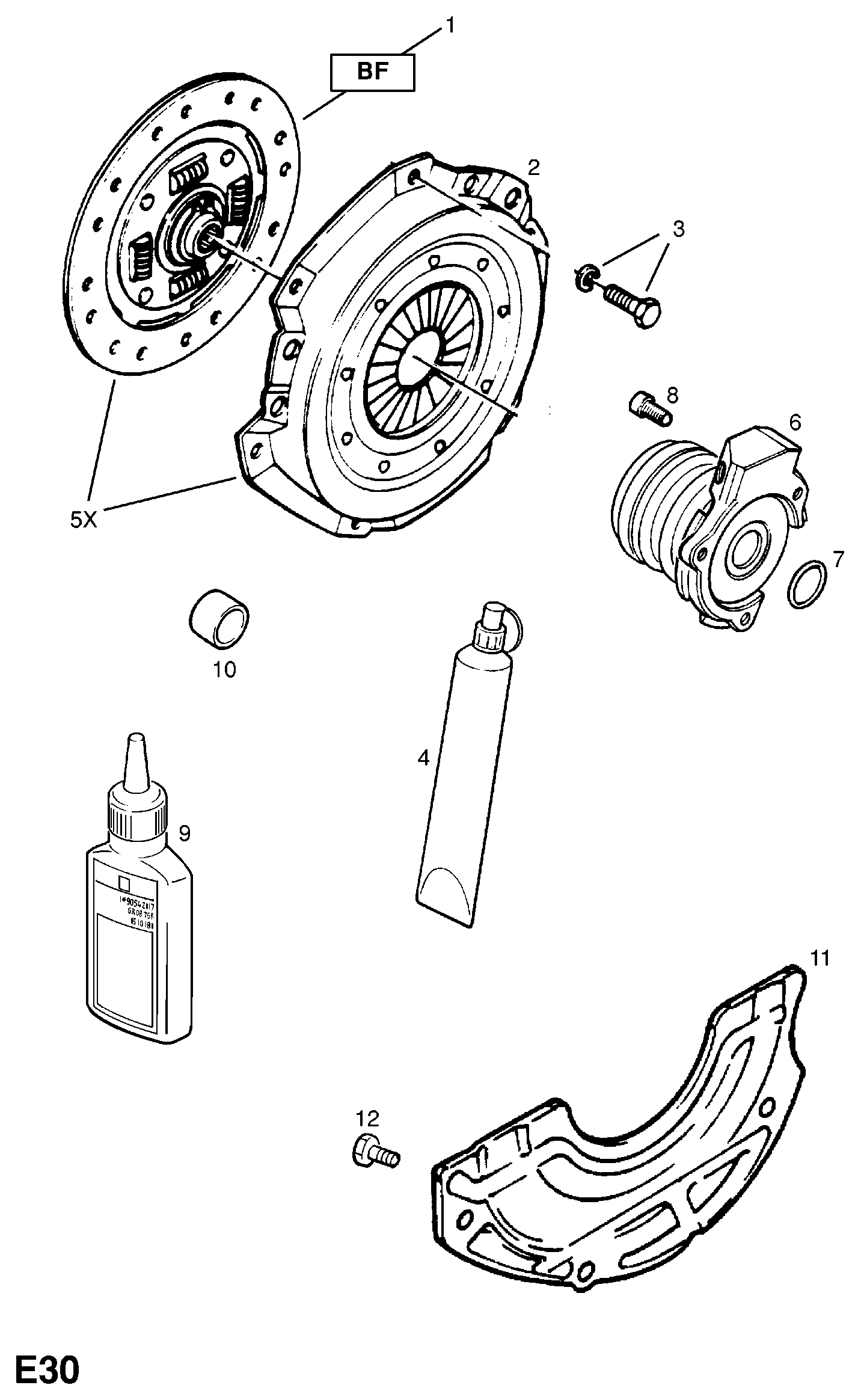 Opel 6 79 344 - Butée hydraulique, embrayage cwaw.fr