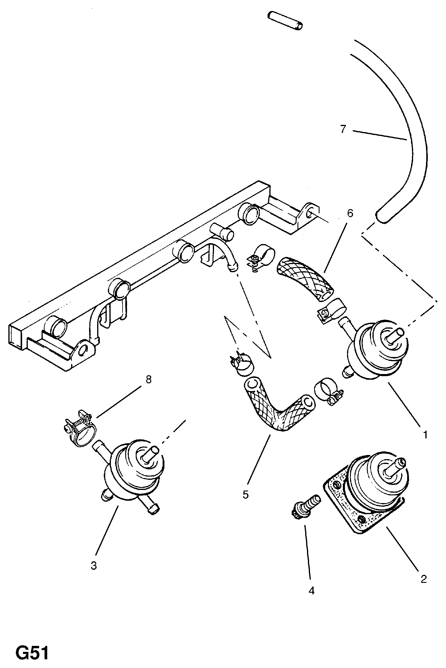 Opel 8 15 504 - Capteur, pression de carburant cwaw.fr