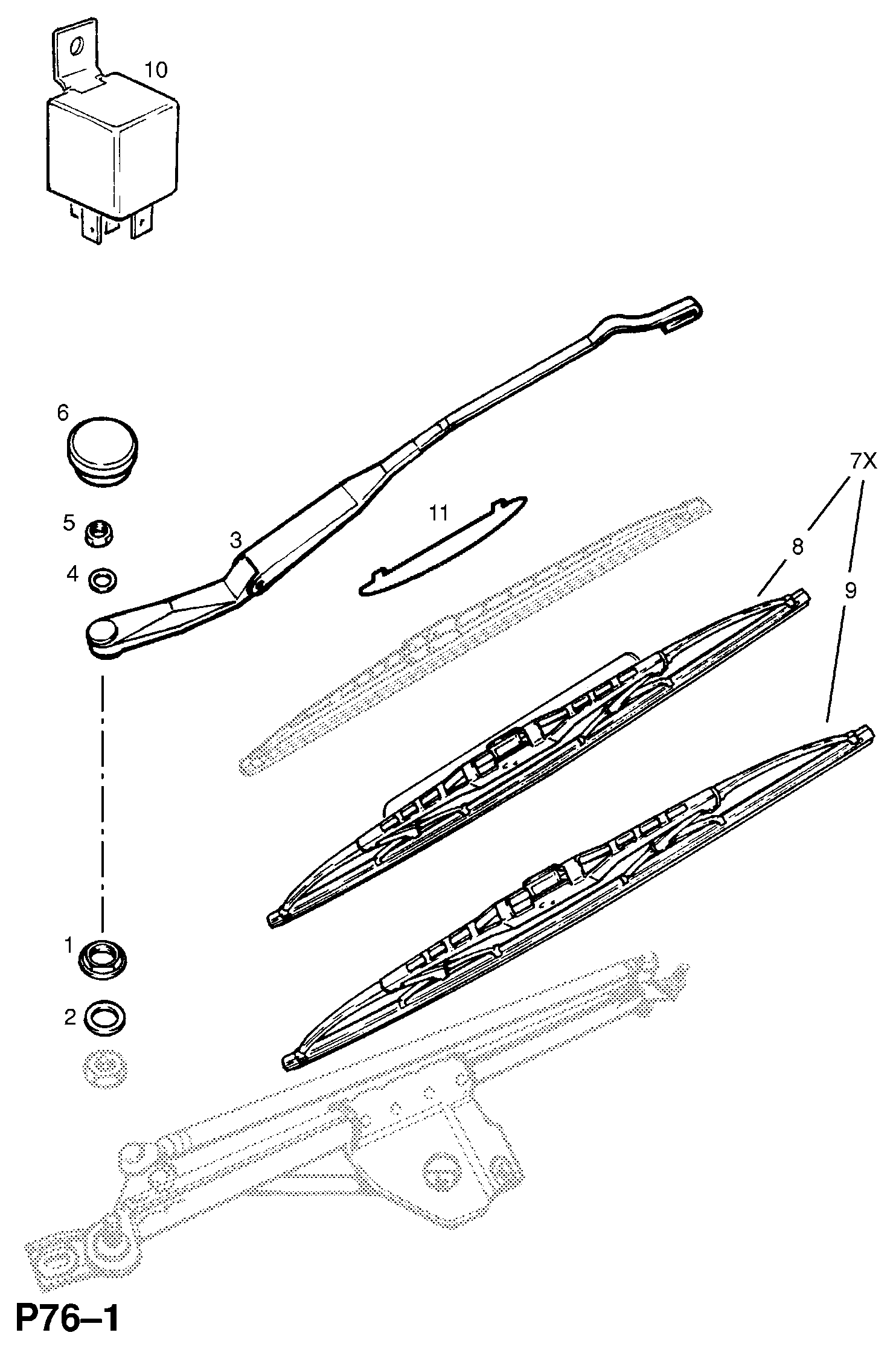 General Motors 6272246 - BLADE, WINDSCREEN WIPER, 475 MM LONG, PASSENGER SIDE (LESS AEROF cwaw.fr