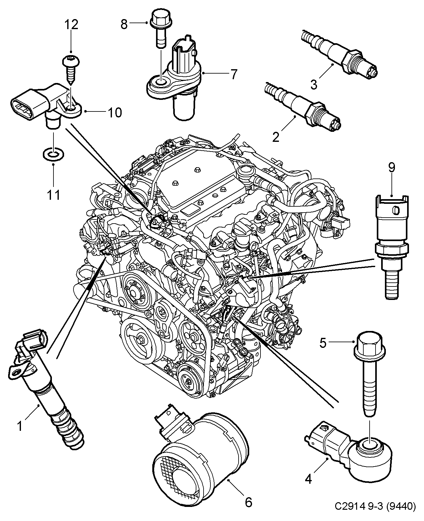 Cadillac 12566778 - Sonde de température, liquide de refroidissement cwaw.fr