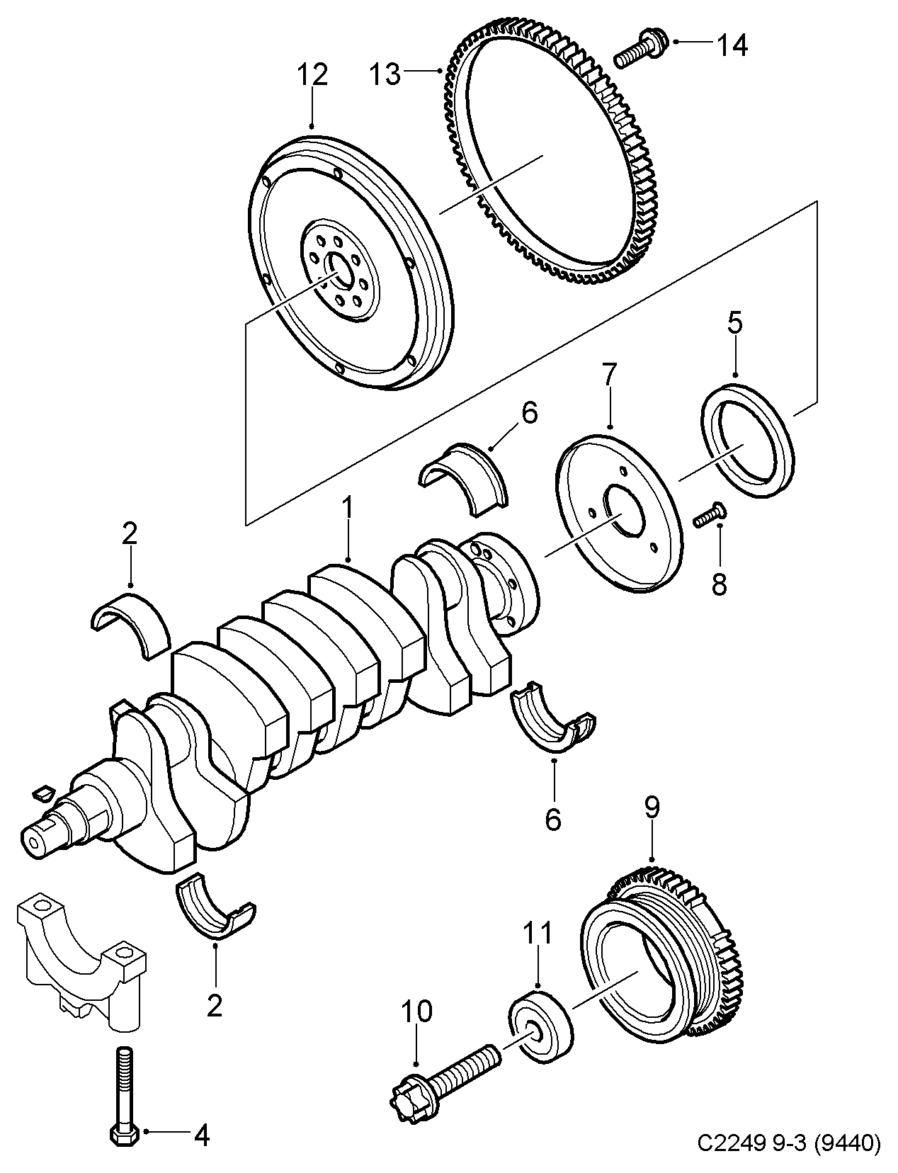 General Motors 55355235 - Bague d'étanchéité, vilebrequin cwaw.fr