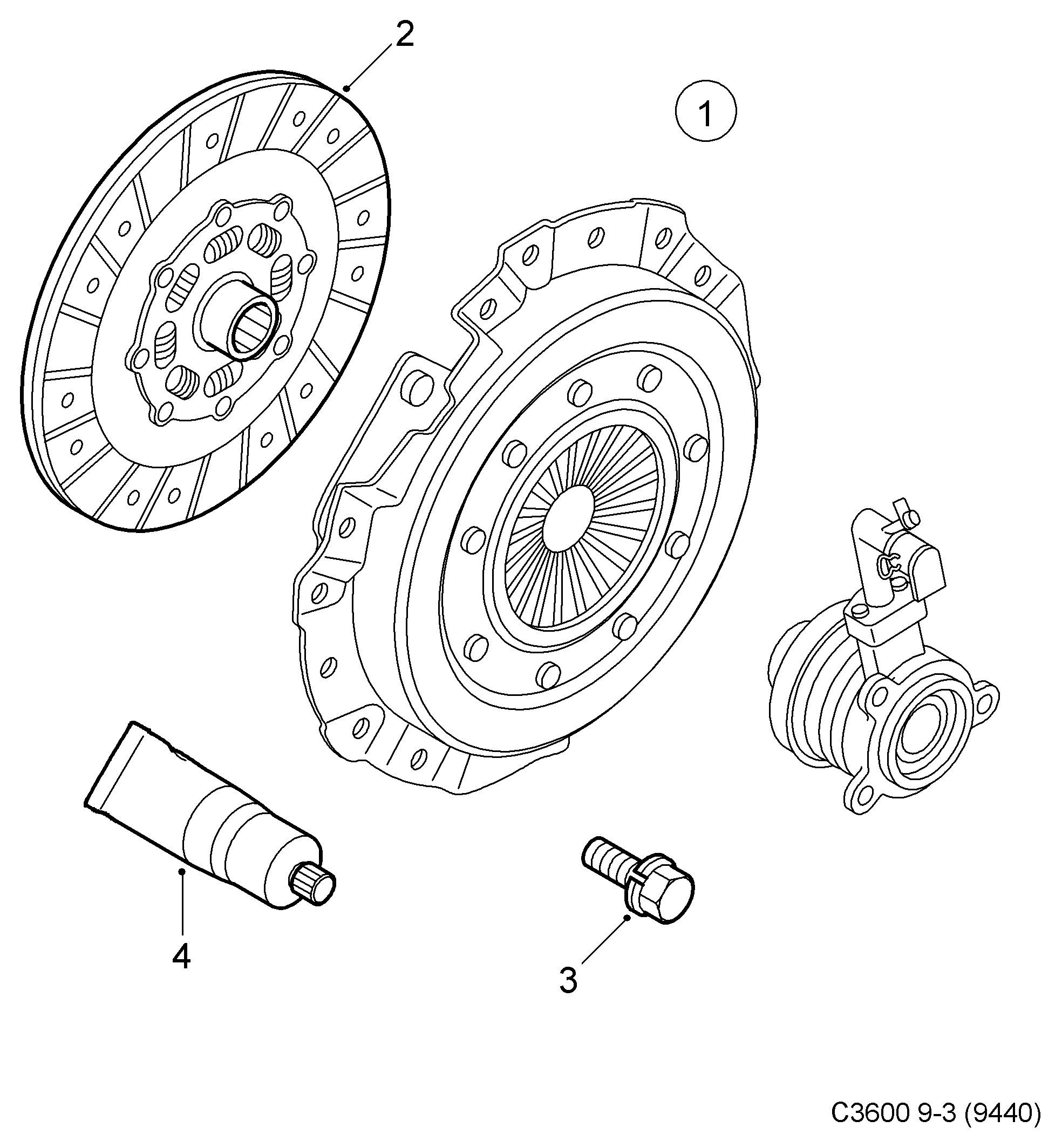 SAAB 93 181 953 - Kit d'embrayage cwaw.fr