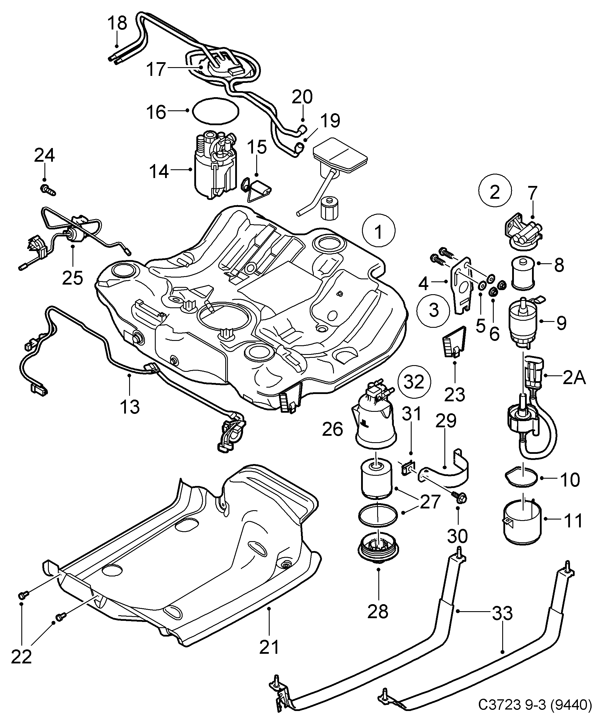 SAAB 13263262 - Filtre à carburant cwaw.fr