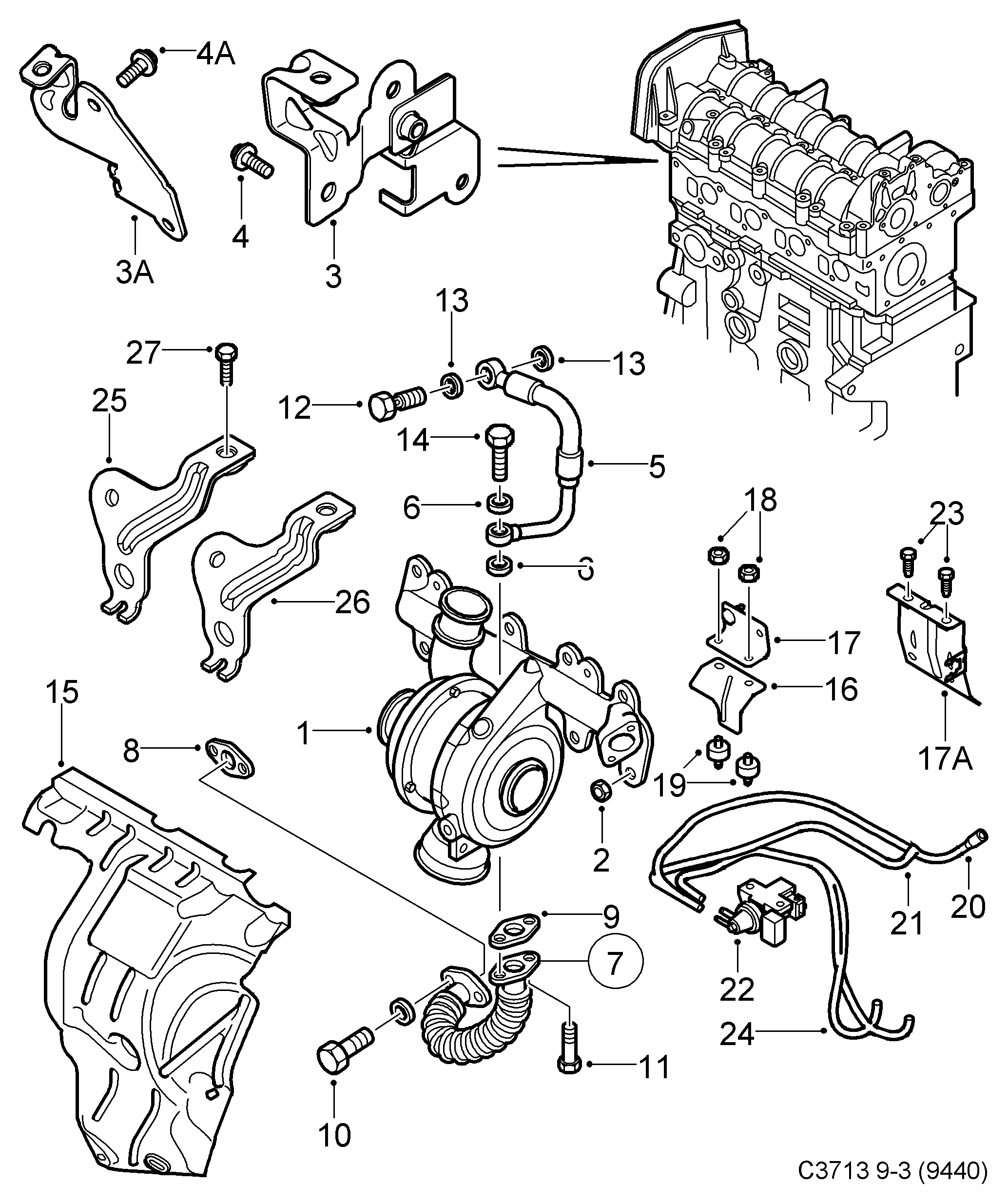 SAAB 93184790* - Turbocompresseur, suralimentation cwaw.fr