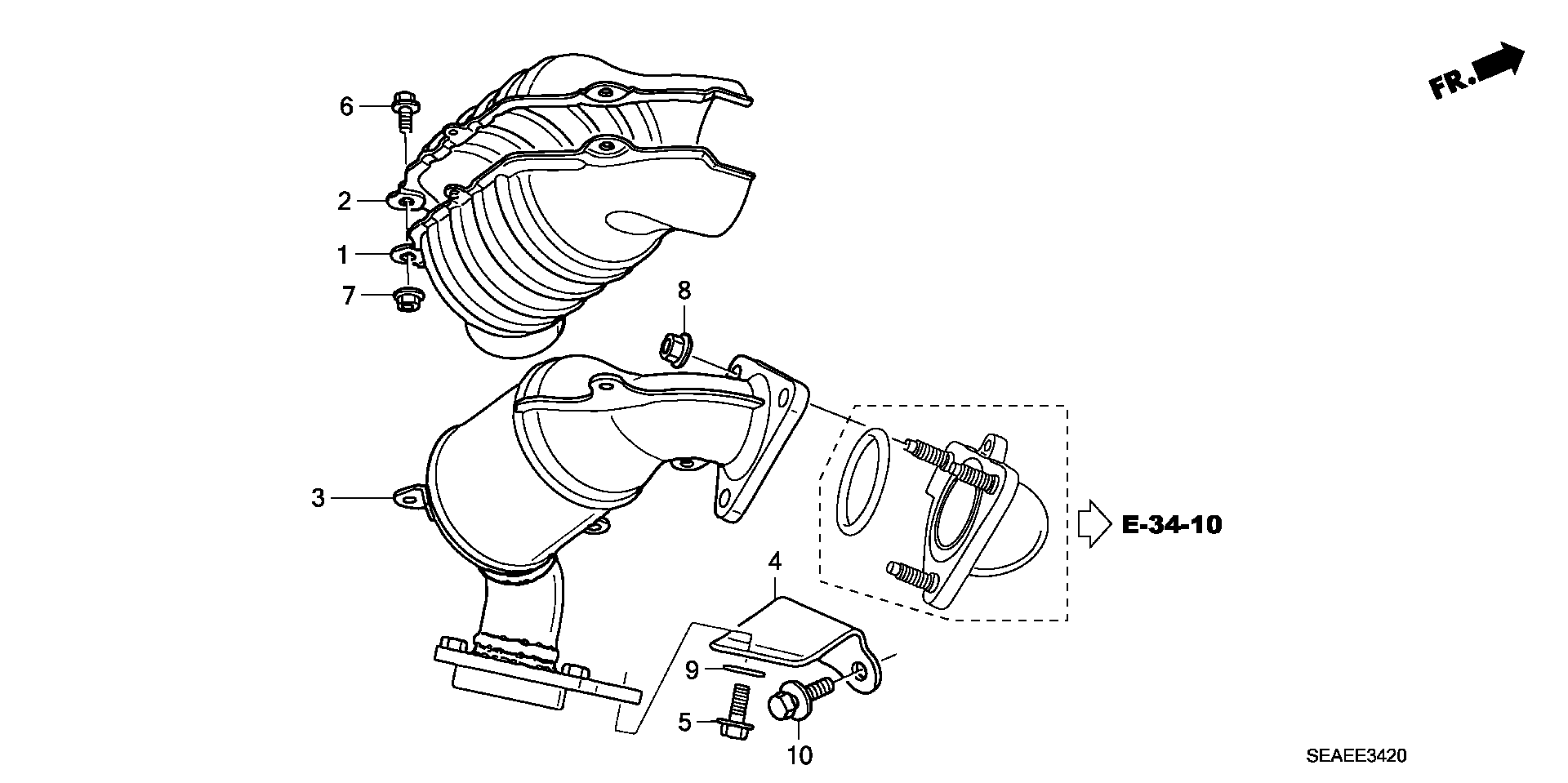 Honda 18190RBDE00 - Catalyseur cwaw.fr