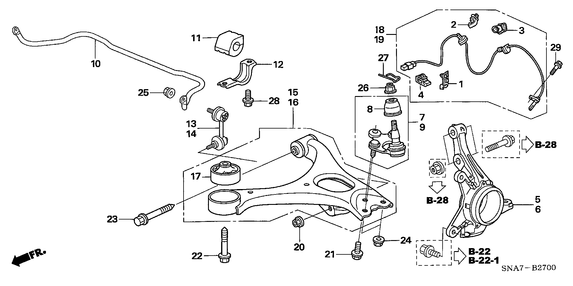 VW 51350SNA903 - Suspension, bras de liaison cwaw.fr