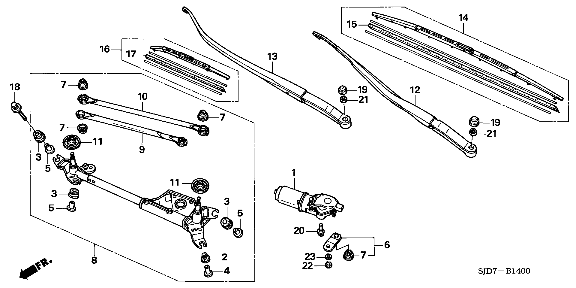 Honda 76620-SJD-G01 - Balai d'essuie-glace cwaw.fr