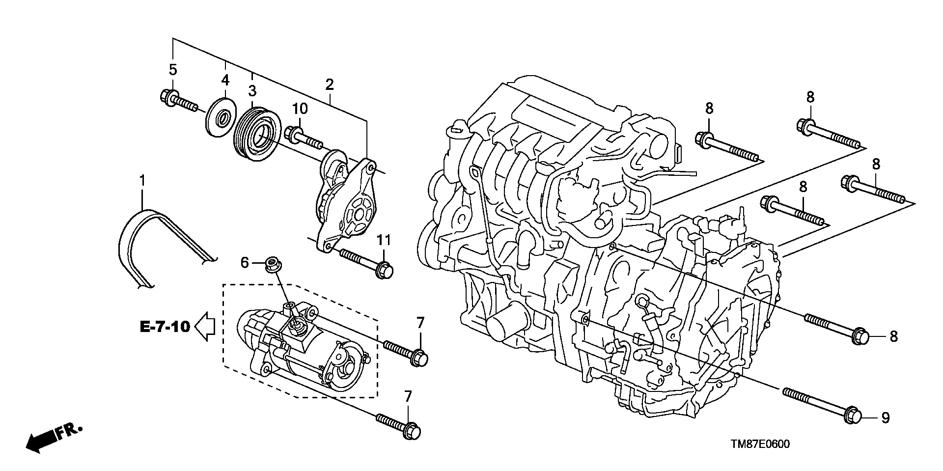 Honda 19230-RBJ-003 - Courroie trapézoïdale à nervures cwaw.fr