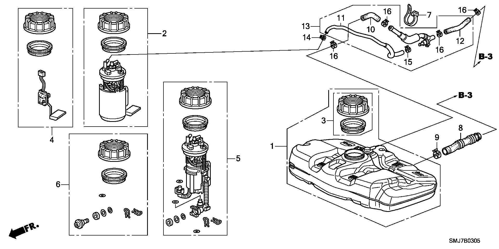 Honda 17045SMGE01* - Pompe à carburant cwaw.fr