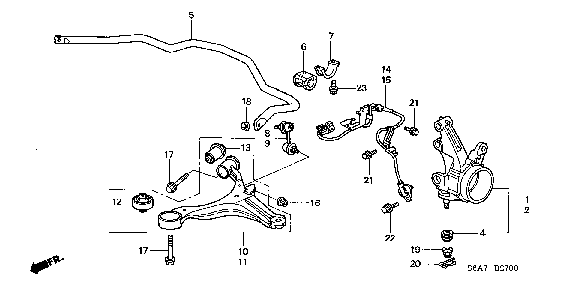 Honda 51306-S6D-005 - Coussinet de palier, stabilisateur cwaw.fr