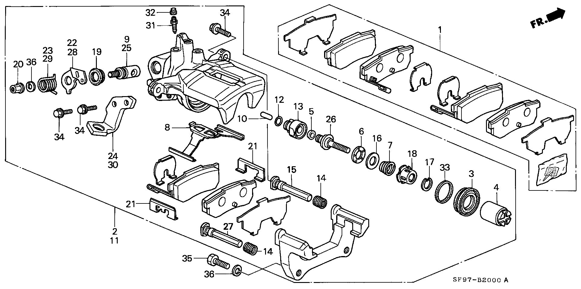 Honda 43214-SF1-003 - Kit de réparation, étrier de frein cwaw.fr