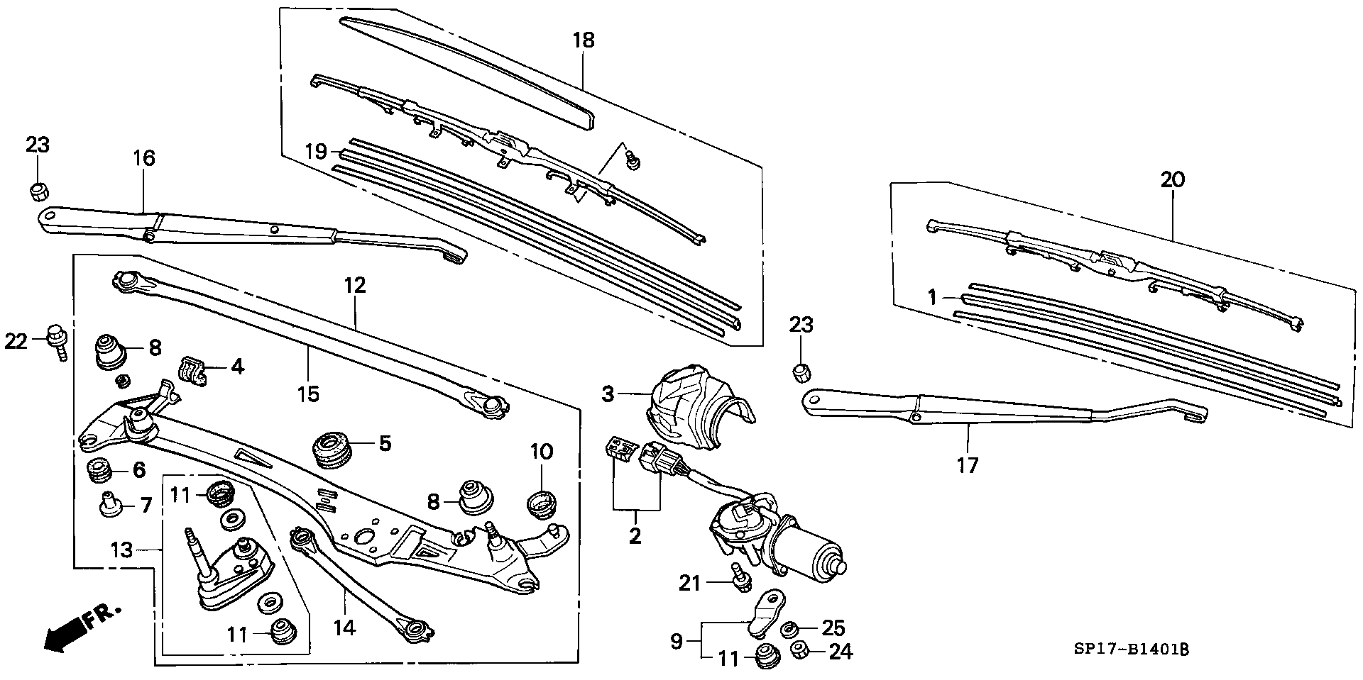 Honda 76630-SP0-003 - BLADE, WINDSHIELD WIPER (475MM) (PASSENGER SIDE) cwaw.fr