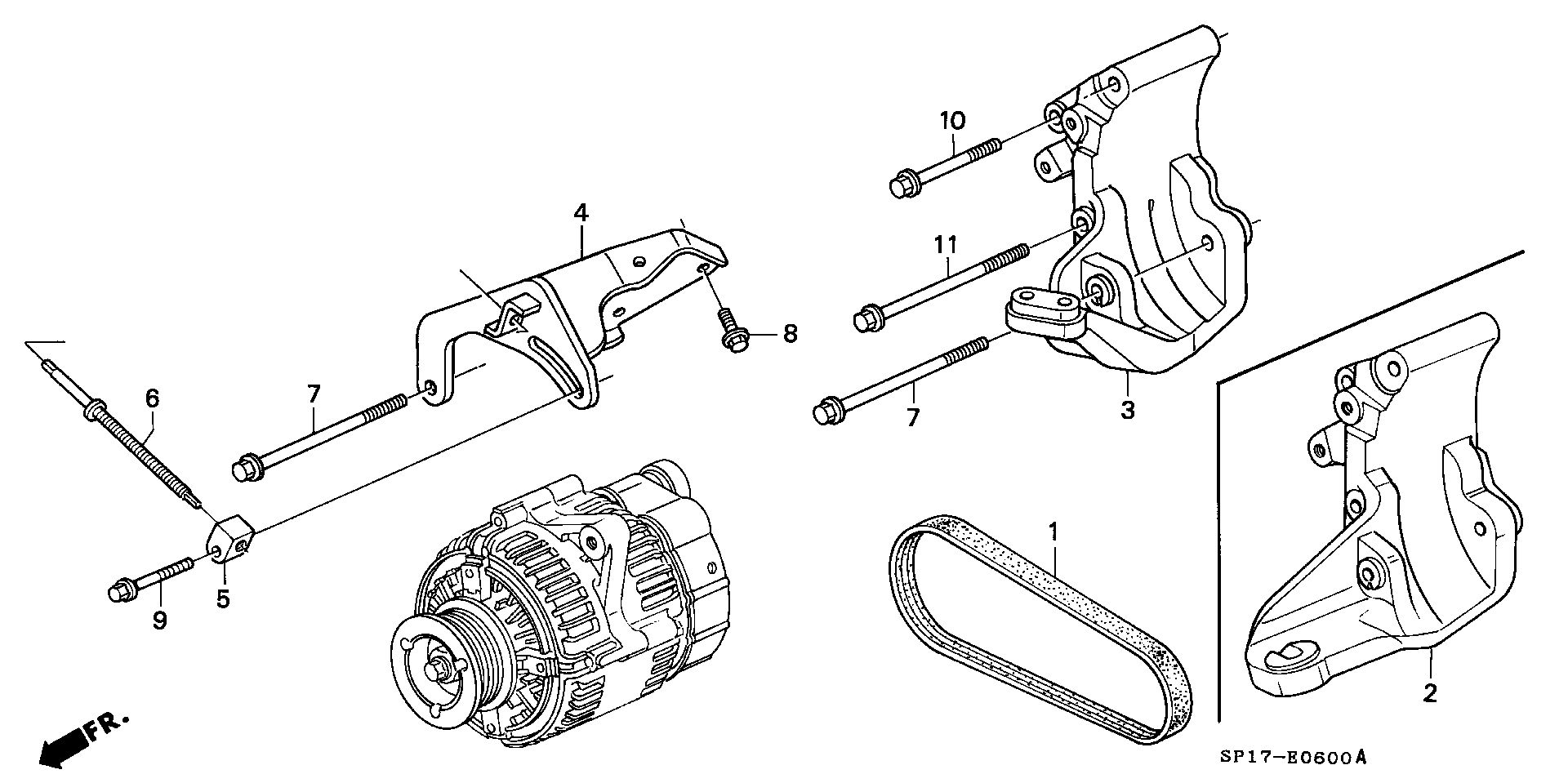 Honda 31110-PY3-003 - Courroie trapézoïdale à nervures cwaw.fr