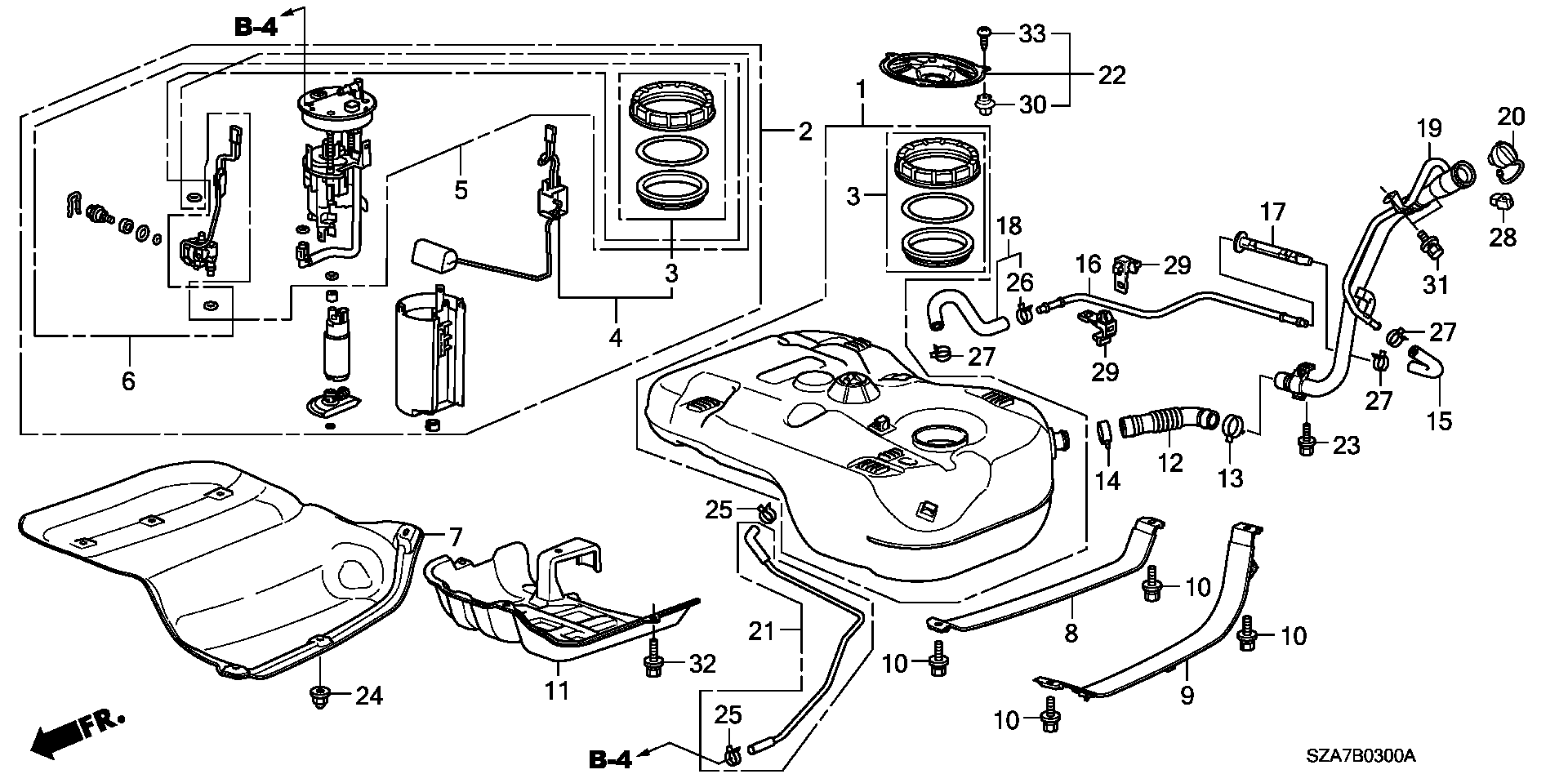 Honda 17048STXA00 - Filtre à carburant cwaw.fr