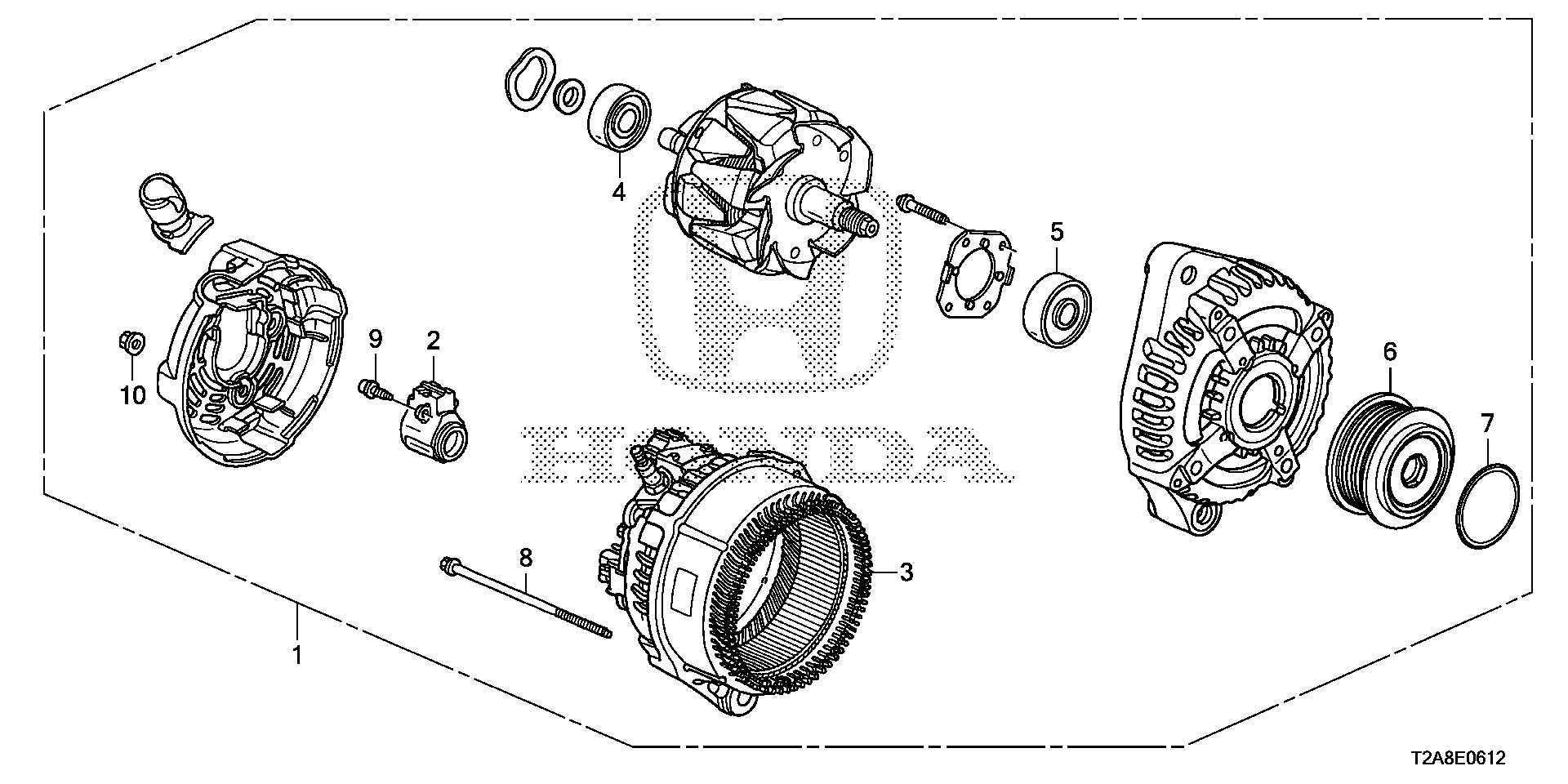 HONDA (GAC) 311005G0A02 - ALTERNATOR ASSY. (CSK30) (DENSO) cwaw.fr