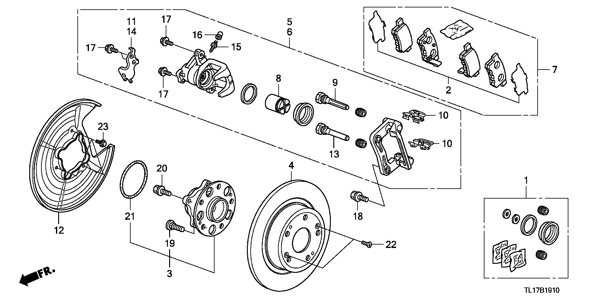 Honda 43019-TA0-A01 - Étrier de frein cwaw.fr