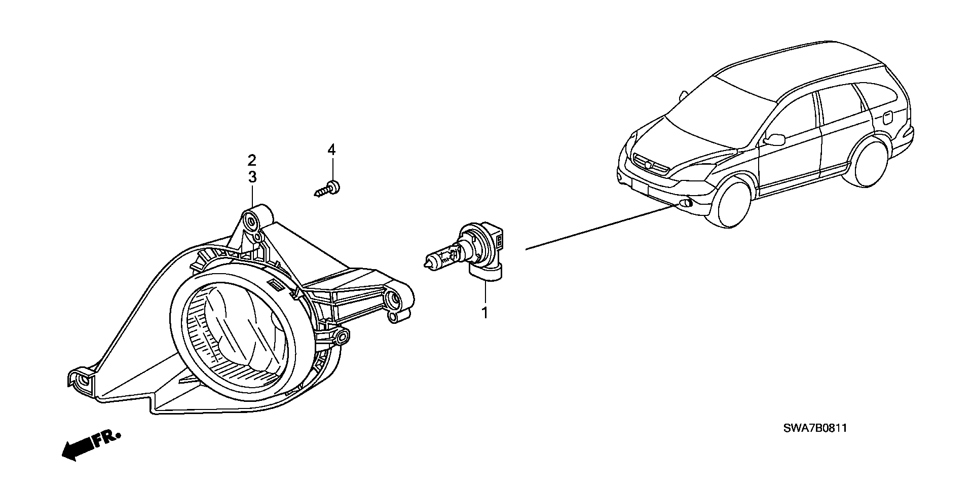 Honda 33165-SMG-E01 - Ampoule, éclairage de virage cwaw.fr