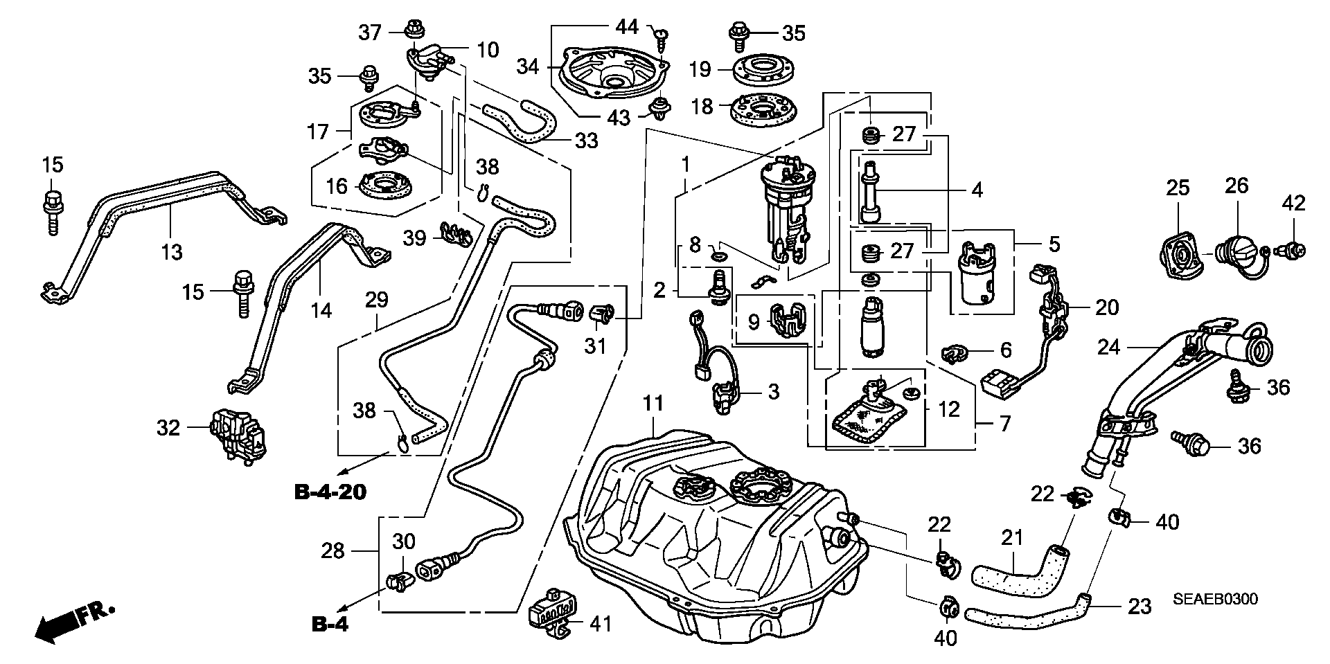 Honda 16010-SDC-E01 - Filtre à carburant cwaw.fr