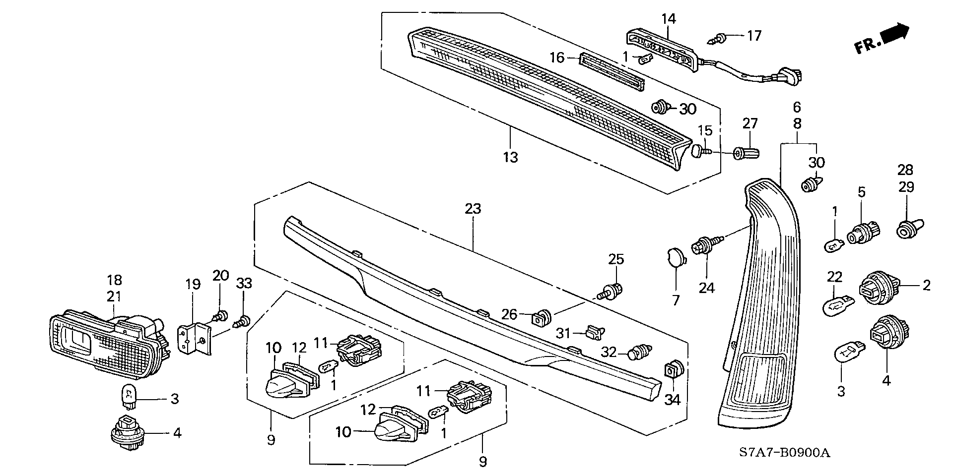 Honda 33303-SL4-003 - Ampoule, feu clignotant cwaw.fr