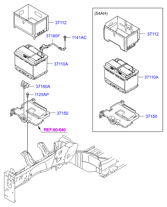 KIA 37110A6100 - Battery assy cwaw.fr