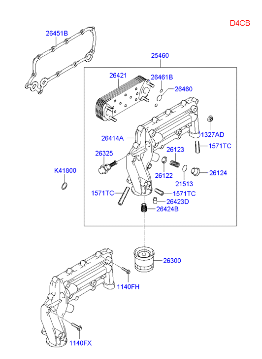 Hyundai 264514A200 - Joint d'étanchéité, carter d'huile cwaw.fr