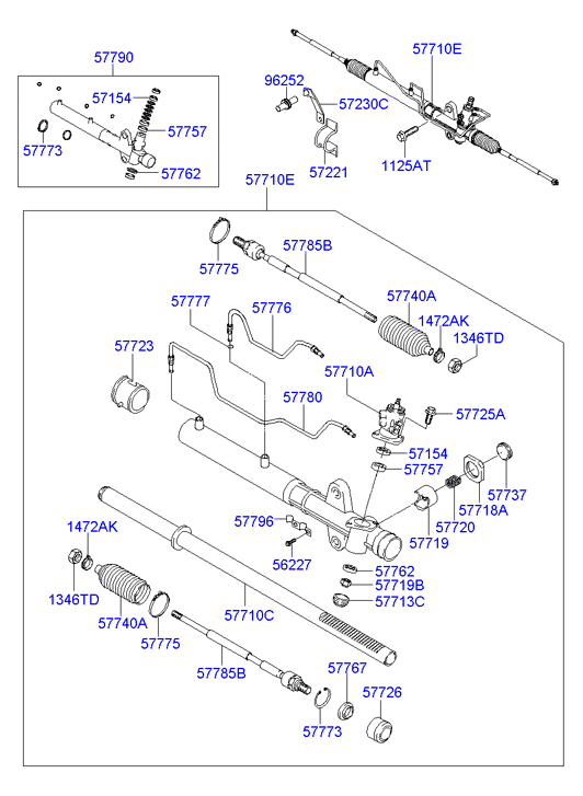 Hyundai 57740-26000 - Jeu de joints-soufflets, direction cwaw.fr