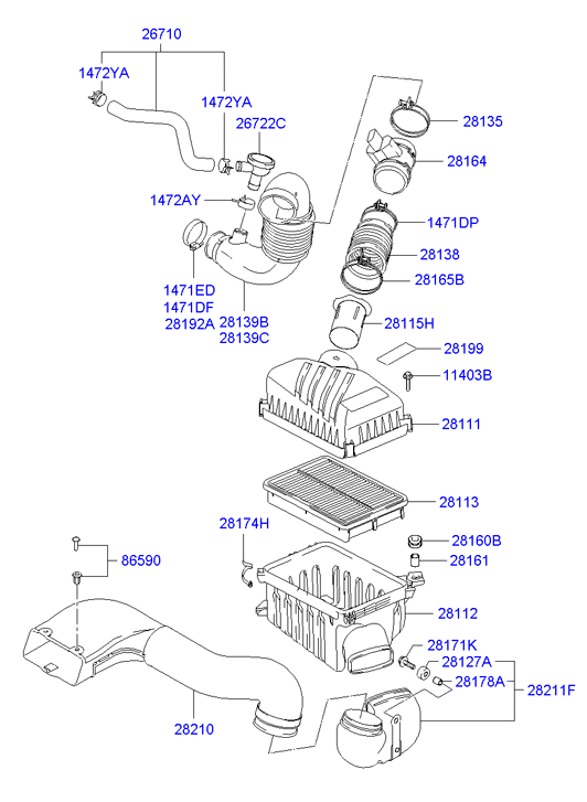 Suzuki 28164-27900 - Débitmètre de masse d'air cwaw.fr