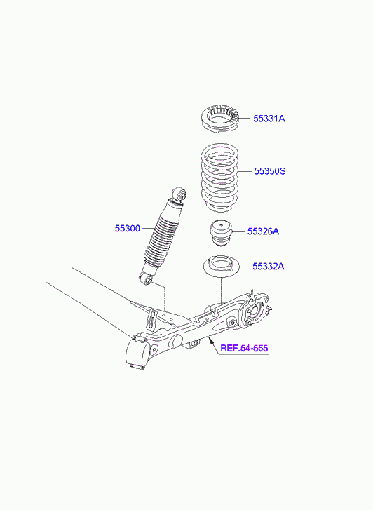 KIA 55300-4L001 - Amortisseur cwaw.fr