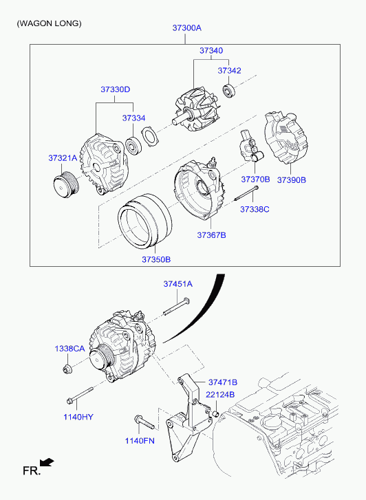 KIA 373702A850 - Régulateur d'alternateur cwaw.fr