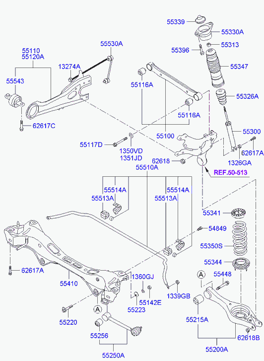 Hyundai 55311-2R600 - Amortisseur cwaw.fr