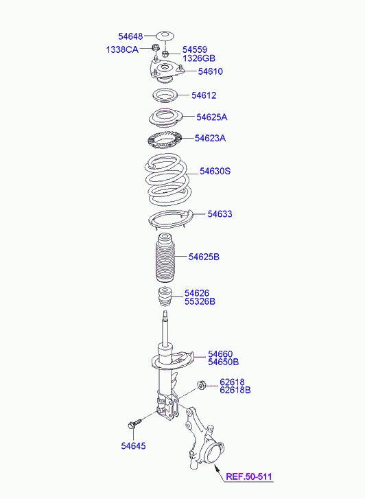 Hyundai 54651-2R600 - Amortisseur cwaw.fr