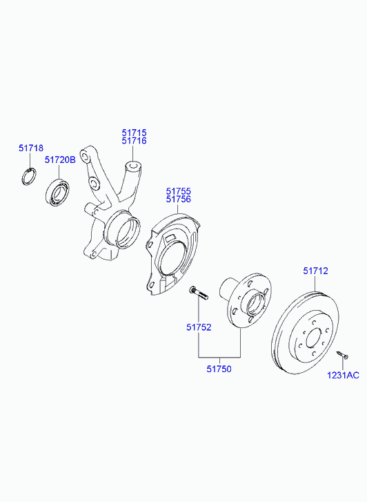 KIA 51720-29400 - Kit de roulements de roue cwaw.fr