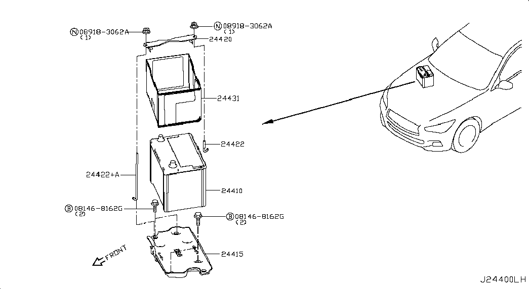 NISSAN 244101VA0B - Batterie de démarrage cwaw.fr