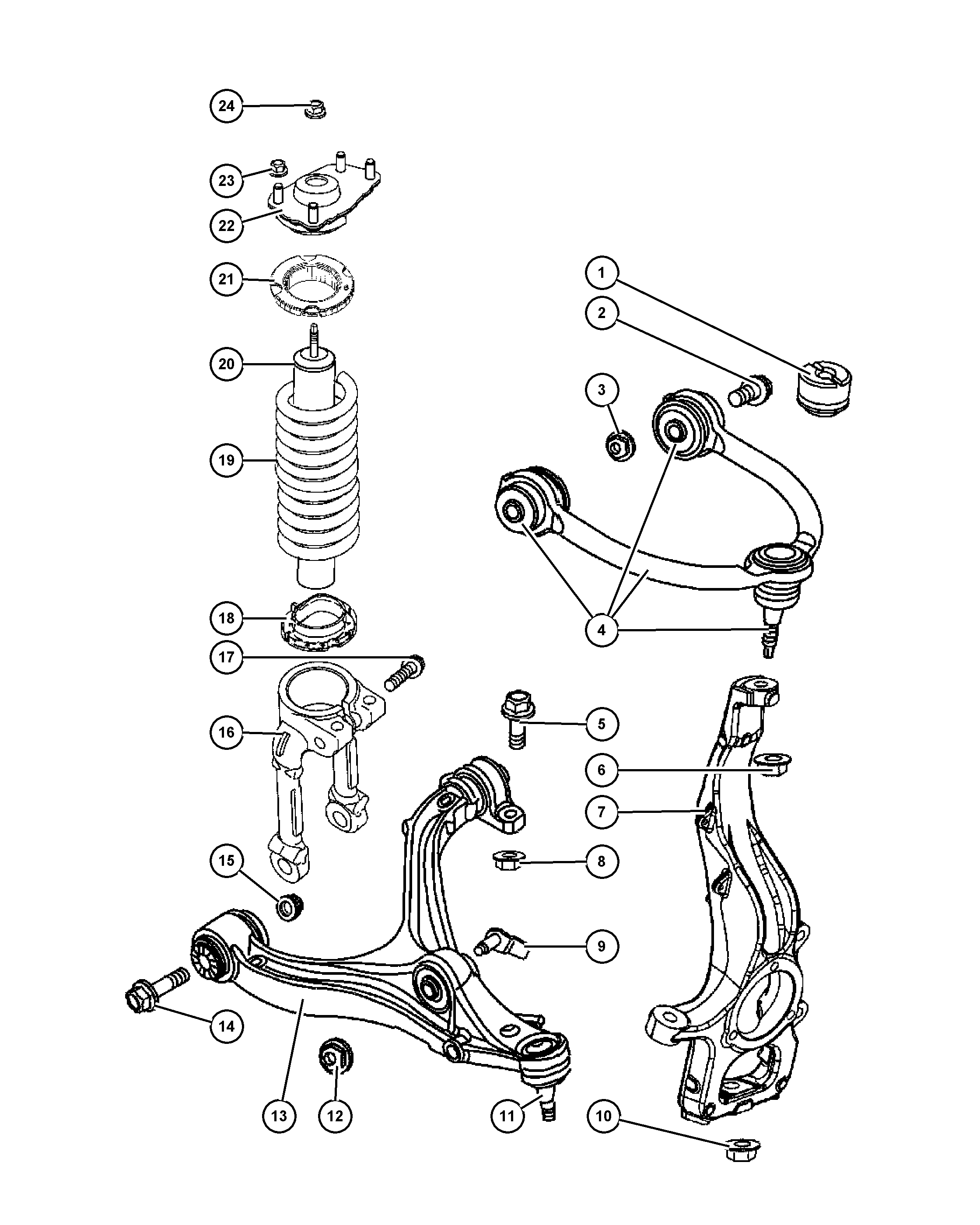 Chrysler 52090 206AG - Suspension, bras de liaison cwaw.fr