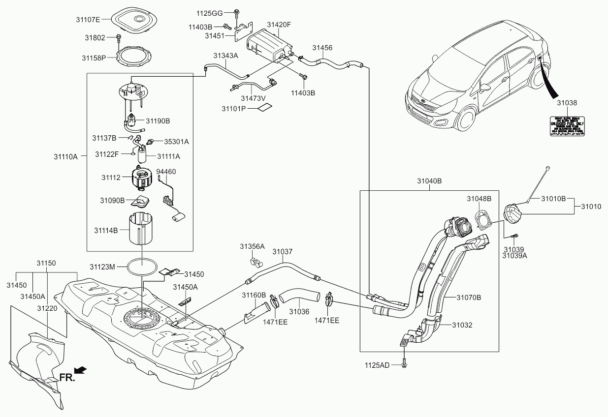 KIA 311181R000 - Joint d'étanchéité, collecteur d'admission cwaw.fr