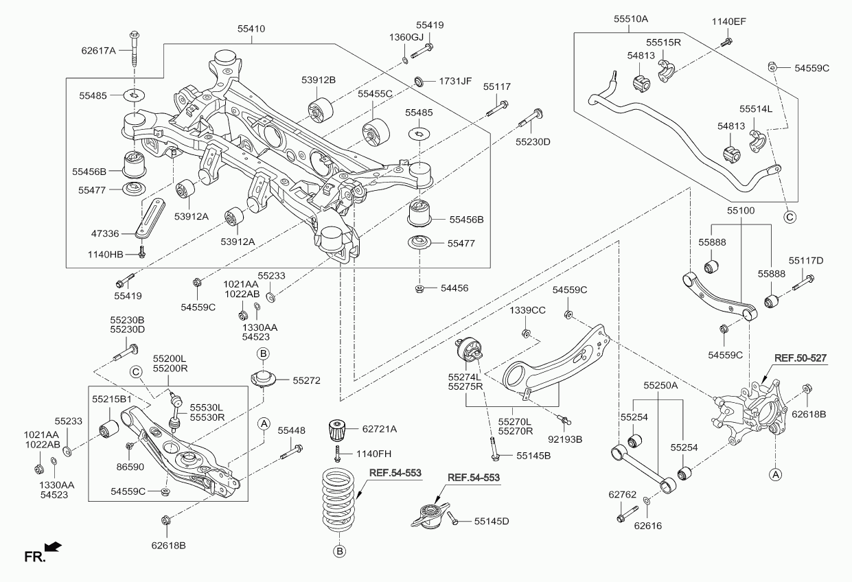 KIA 55100 C5050 - Biellette de barre stabilisatrice cwaw.fr