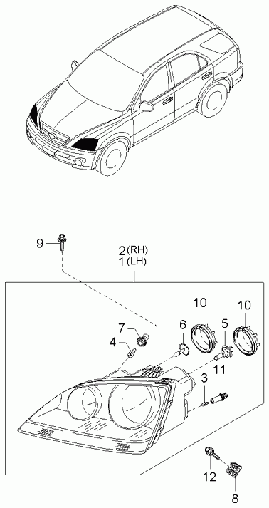 KIA 9216138000 - Ampoule, feu diurne cwaw.fr