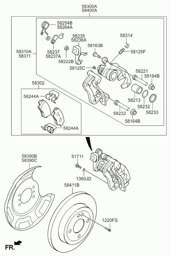 Hyundai 583021WA35 - Kit de plaquettes de frein, frein à disque cwaw.fr