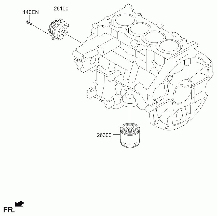 KIA 2630003001 - Filtre à huile cwaw.fr