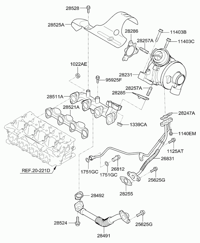 KIA 282012A850 - Turbocompresseur, suralimentation cwaw.fr