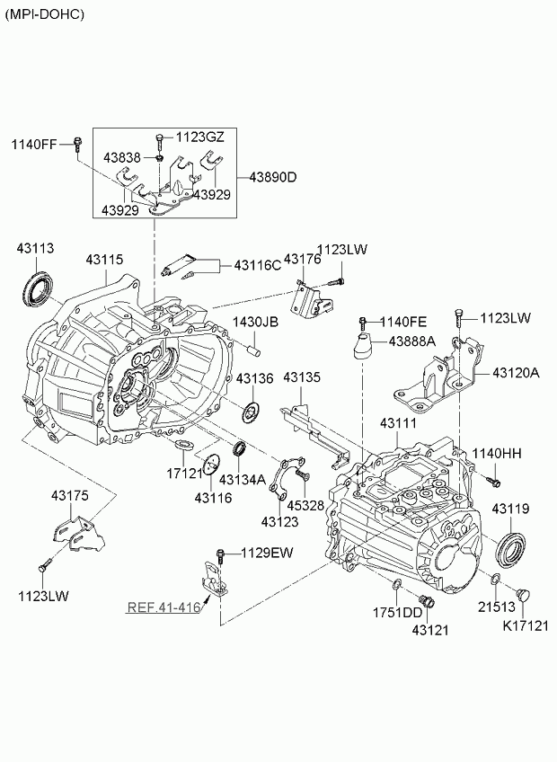 KIA 1140308203 - Vis, système d'échappement cwaw.fr