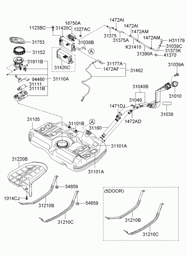 KIA 319112F000 - Filtre à carburant cwaw.fr