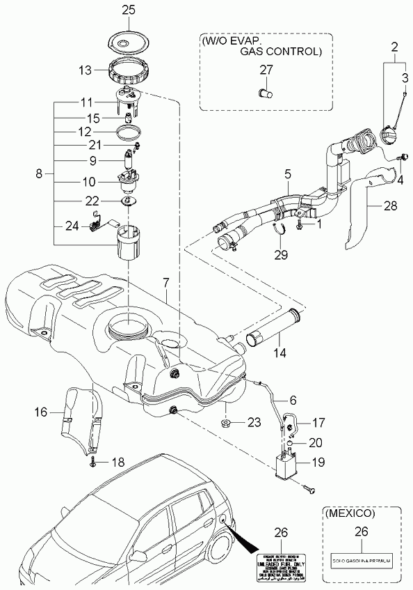 Hyundai 3111107000 - Pompe à carburant cwaw.fr