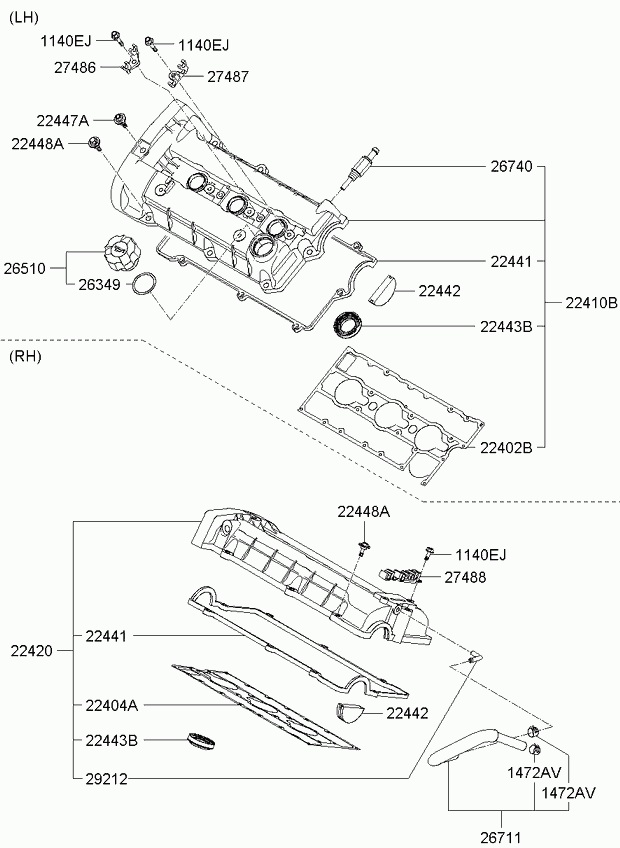 Hyundai 2651037400 - Bouchon, goulotte de remplissage d'huile cwaw.fr