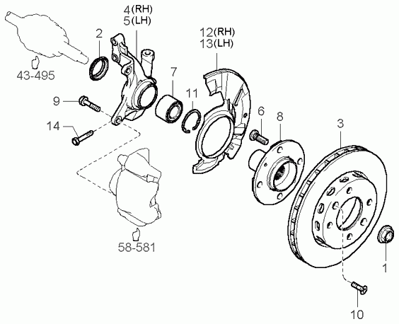 GEO 0K9A2-33061A - Kit de roulements de roue cwaw.fr