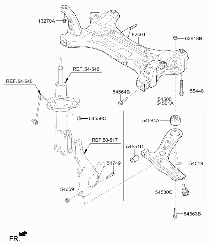 KIA 54501H8000 - Bras de liaison, suspension de roue cwaw.fr