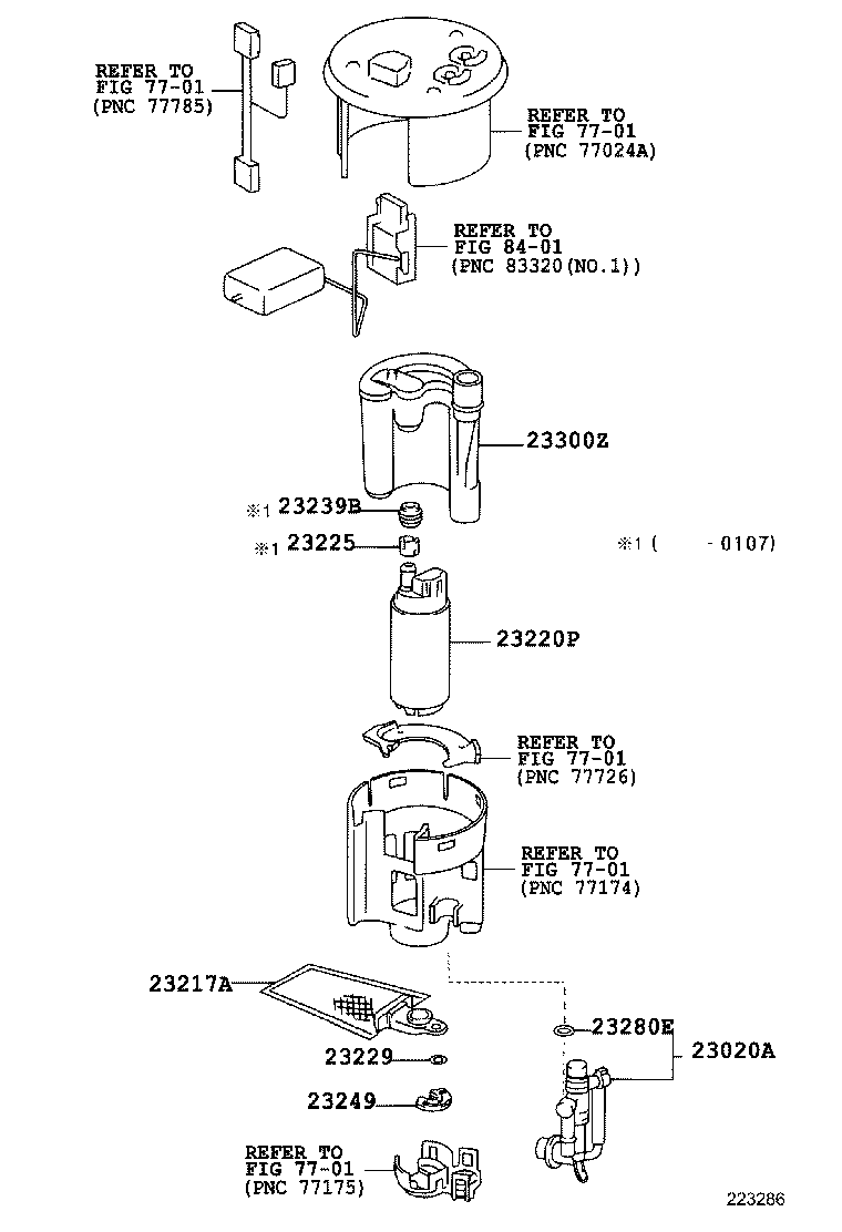 TOYOTA 23221-74120 - Pompe à carburant cwaw.fr